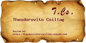 Theodorovits Csillag névjegykártya